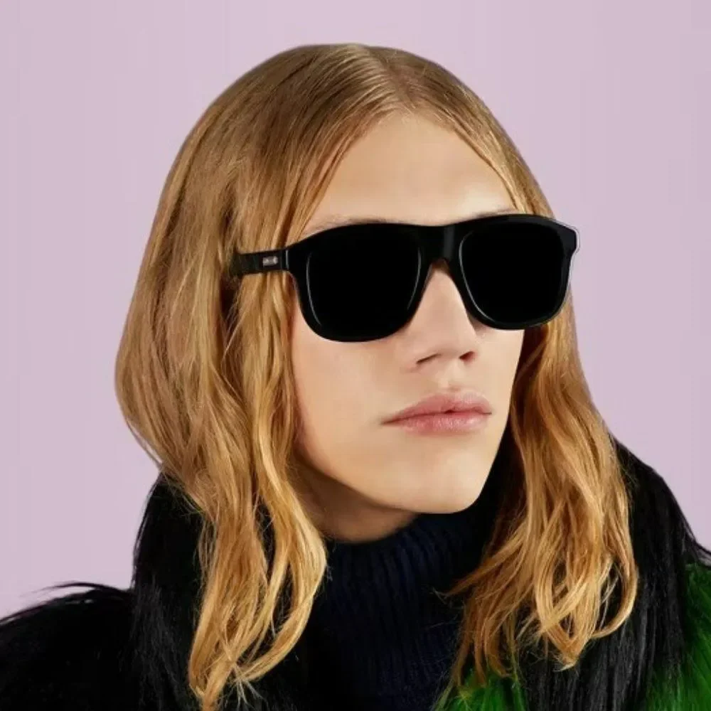 Gucci GG1316S 001 Sunglasses Black Grey Square Unisex